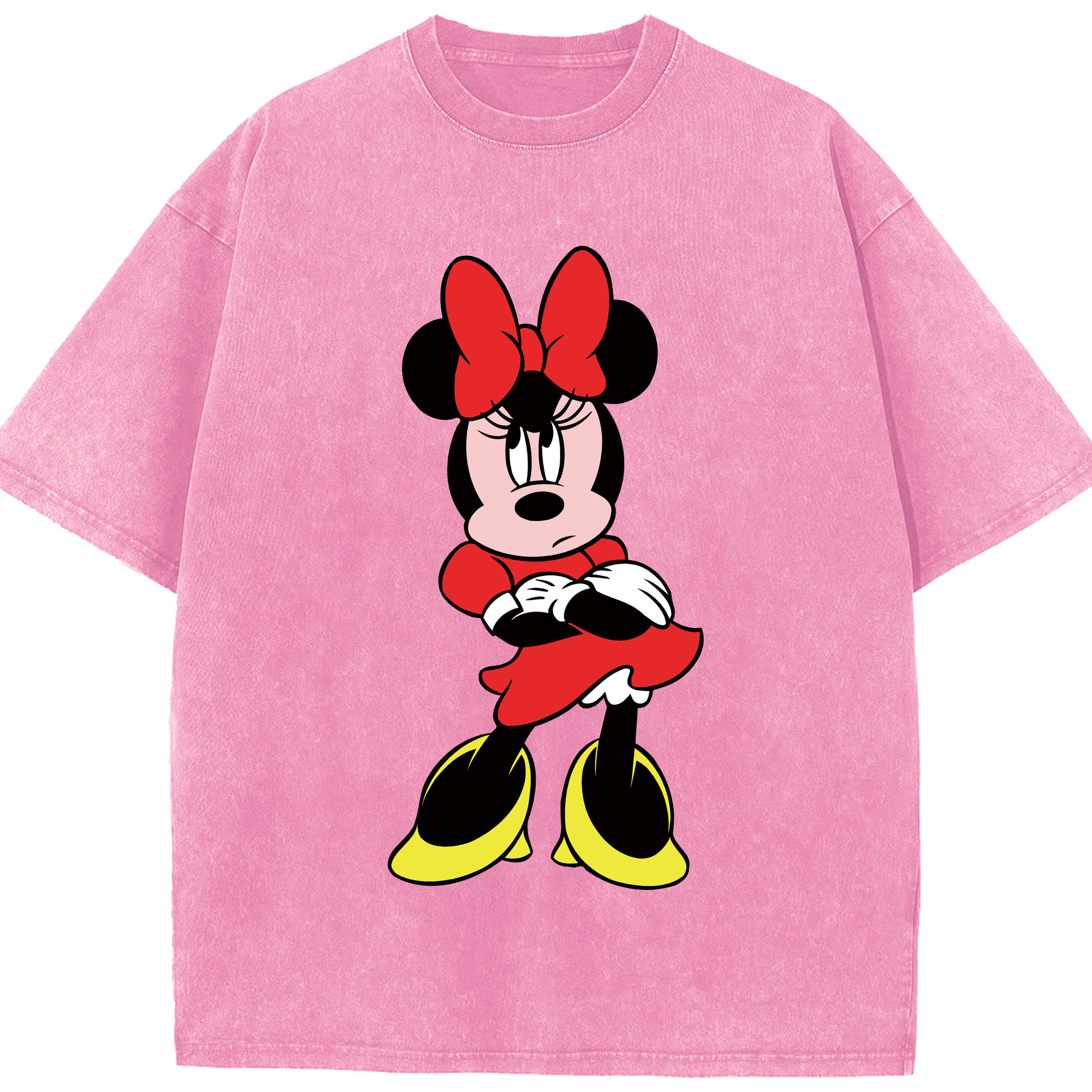 （画像用） ミッキーマウス Mickey Mouse 綿100% ヴィンテージ風 半袖Tシャツ（フロントプリント）